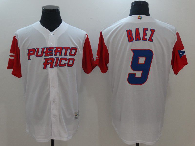 Men Chicago Cubs #9 Baez White Game 2021 MLB Jerseys